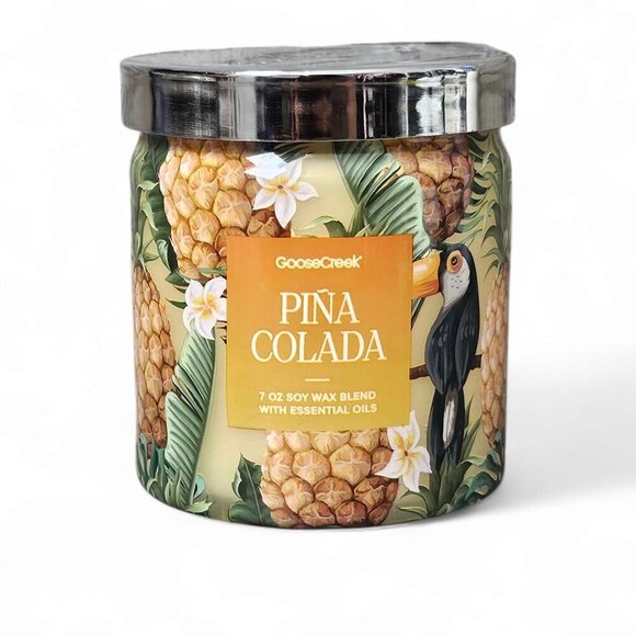 GooseCreek Pina Colada Soy Wax Essential Oils Jar Candle NEW - Picture 5 of 5